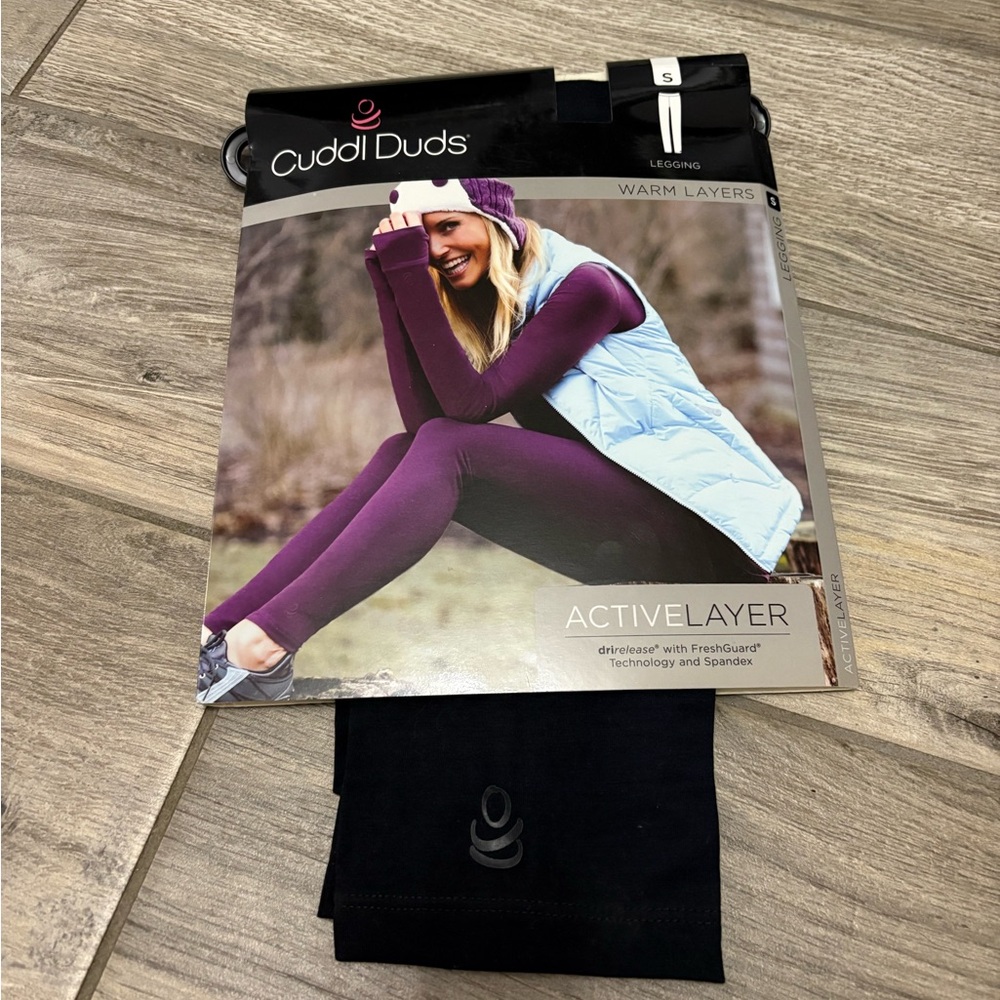 Cuddl Duds ActiveLayer Black Leggings